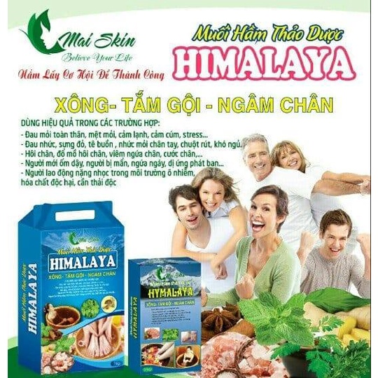 Muối Hầm Thảo Dược Himalaya Hộp 100g – Giúp Lưu Thông Tuần Hoàn Máu, Thải Độc Tố Ra Ngoài Cơ Thể