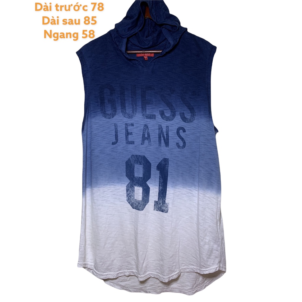 Áo balo có mũ - Áo tập hiệu GUESS chính hãng secondhand