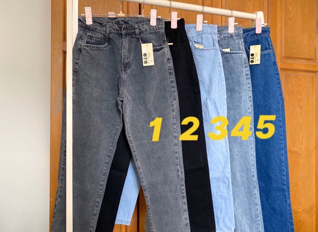 Quần baggy trơn lưng cao form chuẩn đủ 5 màu