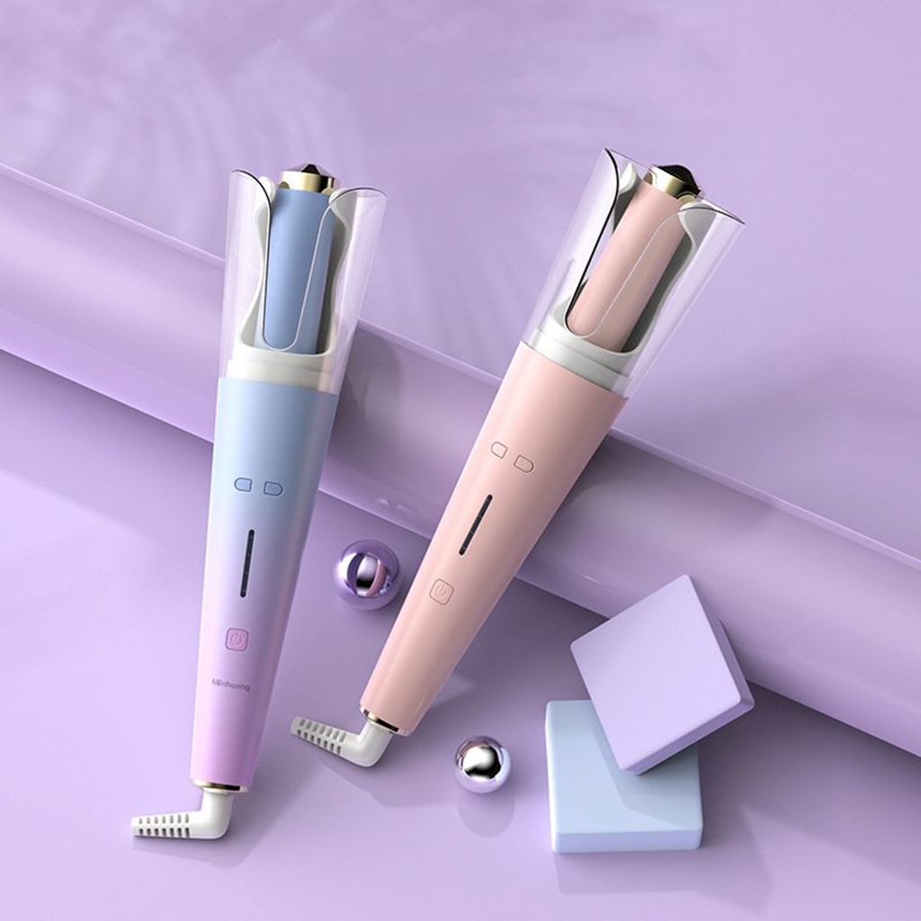 Máy uốn tóc tự động thông minh RTC MH-918 Plus, máy làm xoăn tóc xoay 360 độ mới nhất 2022
