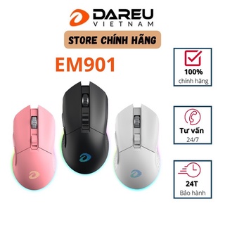 Mua Chuột không dây Gaming Dareu EM901 Hồng / Đen - Wireless ( Sử dụng pin sạc trong )