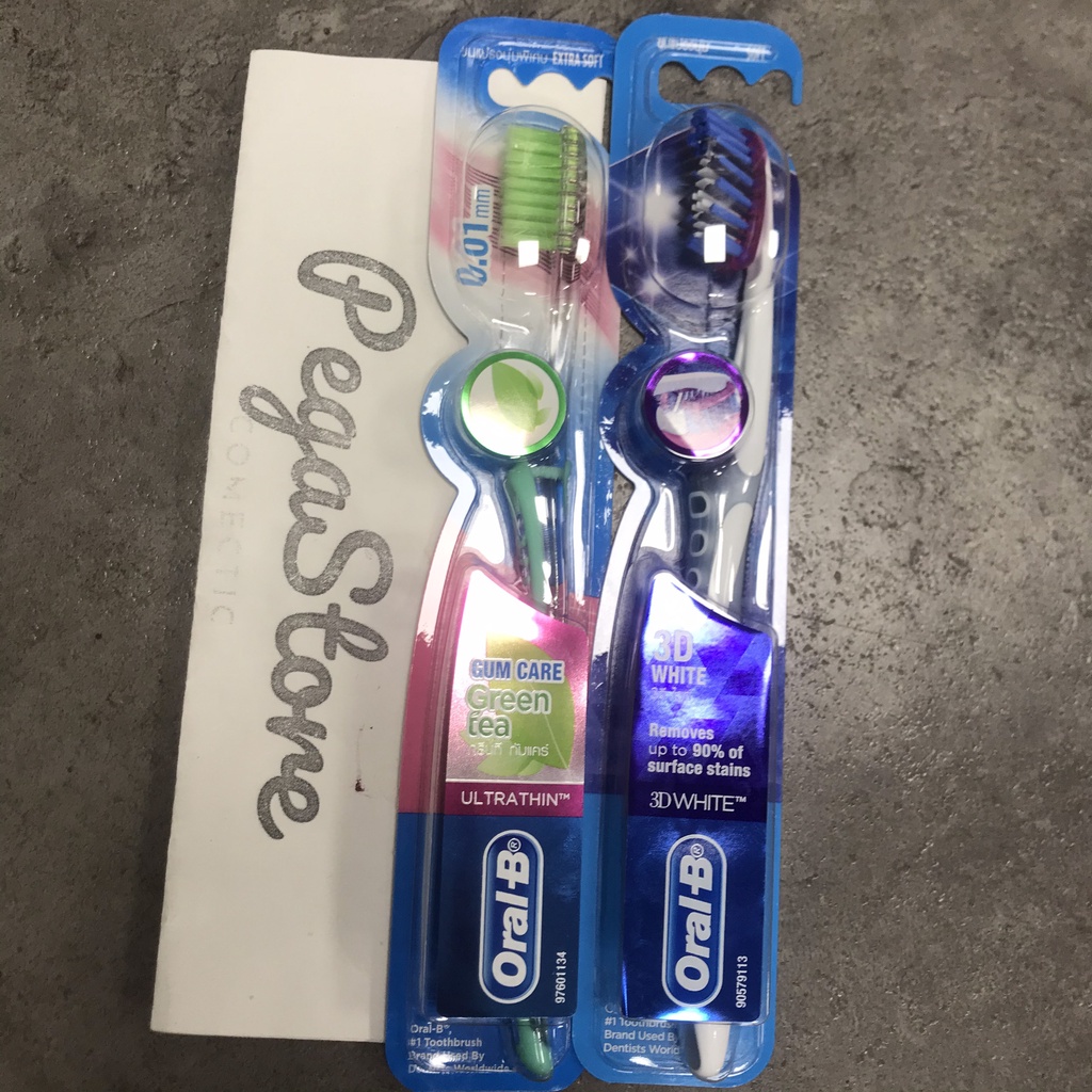 Bàn chải ORALB 3D White Soft /Pro-Health Green Tea - bàn chảy lông mềm Oral B