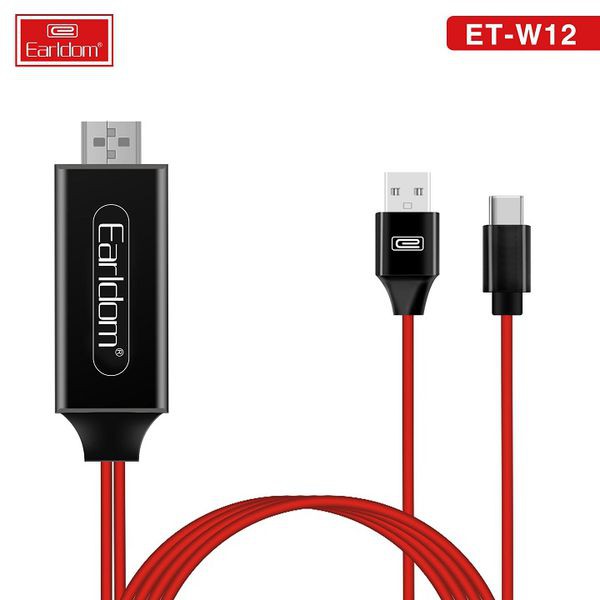 Cáp HDMI Type C Earldom W12 Hỗ Trợ Độ Phân Giải 4K Siêu Sắc Nét