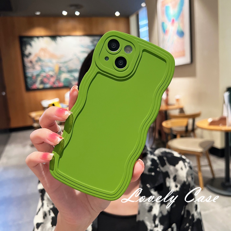 IPhone 14 13 12 11 Pro Max X XR Xs Max 8 7 6 6s Plus SE 2020 Ốp Điện Thoại Mềm Họa Tiết Gợn Sóng Màu Sắc Cho