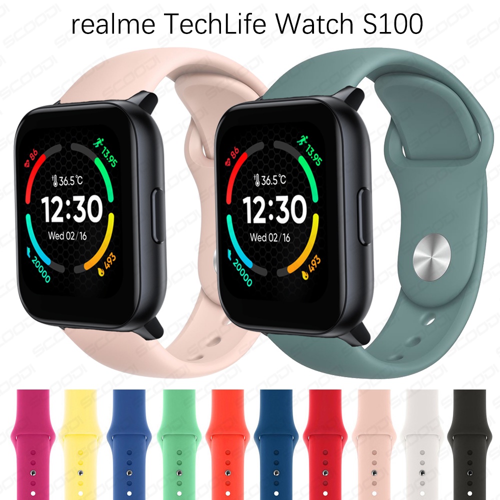 Dây Đeo Silicone Thể Thao Cho Đồng Hồ Thông Minh realme TechLife S100 / SZ100
