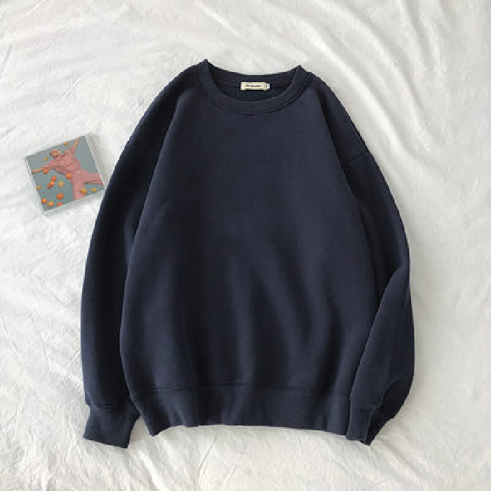 Áo Sweater Nữ Tay Dài Dáng Rộng Màu Trơn Phong Cách Hàn Quốc Cá Tính Với 9 Màu Lựa Chọn | BigBuy360 - bigbuy360.vn