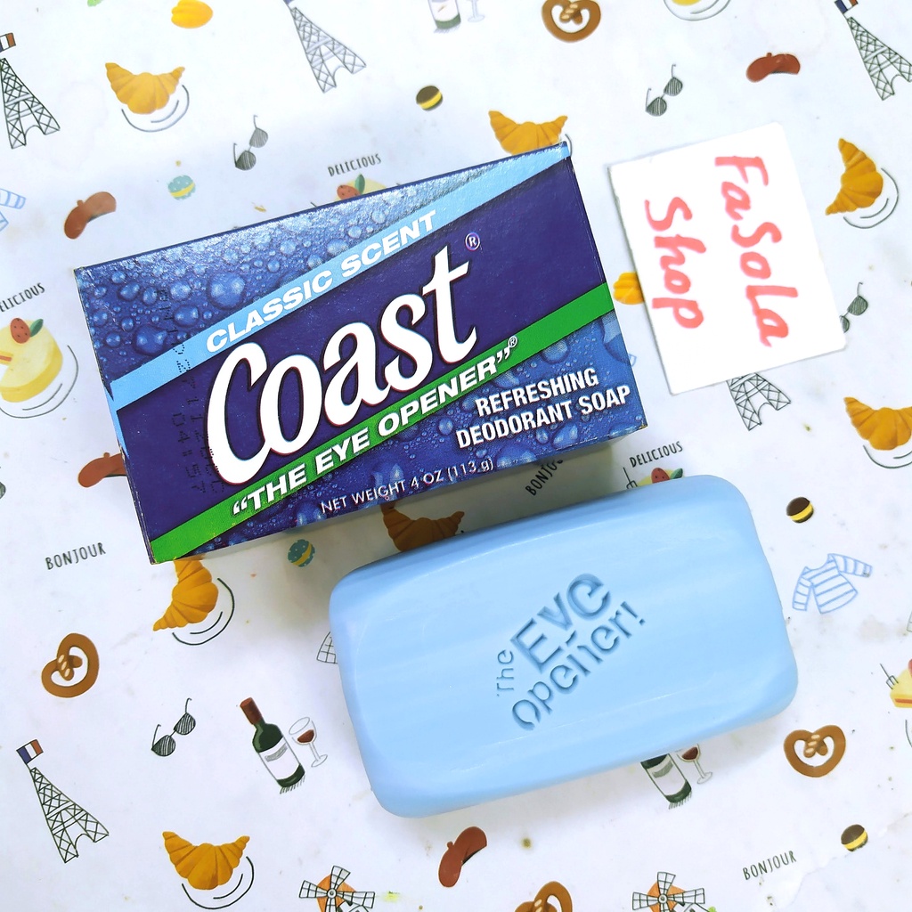 Xà phòng Coast 113g Mỹ xà bông soap bar USA sáp khử mùi nam tính thơm lâu deodorant classic scent eye opener xp wash