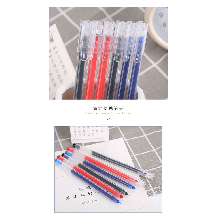 Set 3 bút mực cỡ lớn ngòi bút 0.5mm