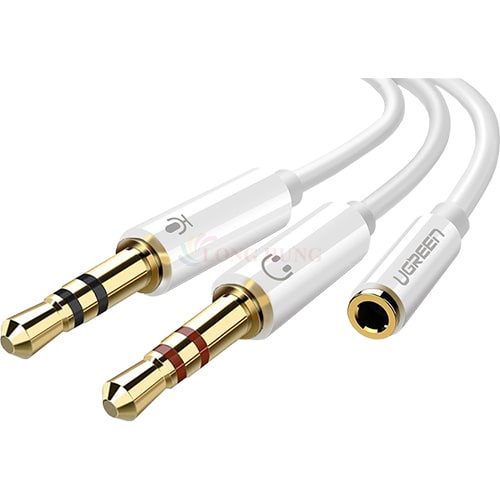 Cáp chuyển AV 3.5mm sang 2 đầu mic và tai nghe Ugreen Audio Cable ABS Case 20cm AV140 - Hàng chính hãng