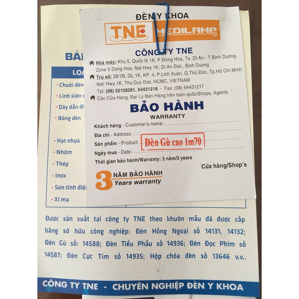 Đèn gù hồng ngoại TNE chân cao 1,7m + Bóng 250W