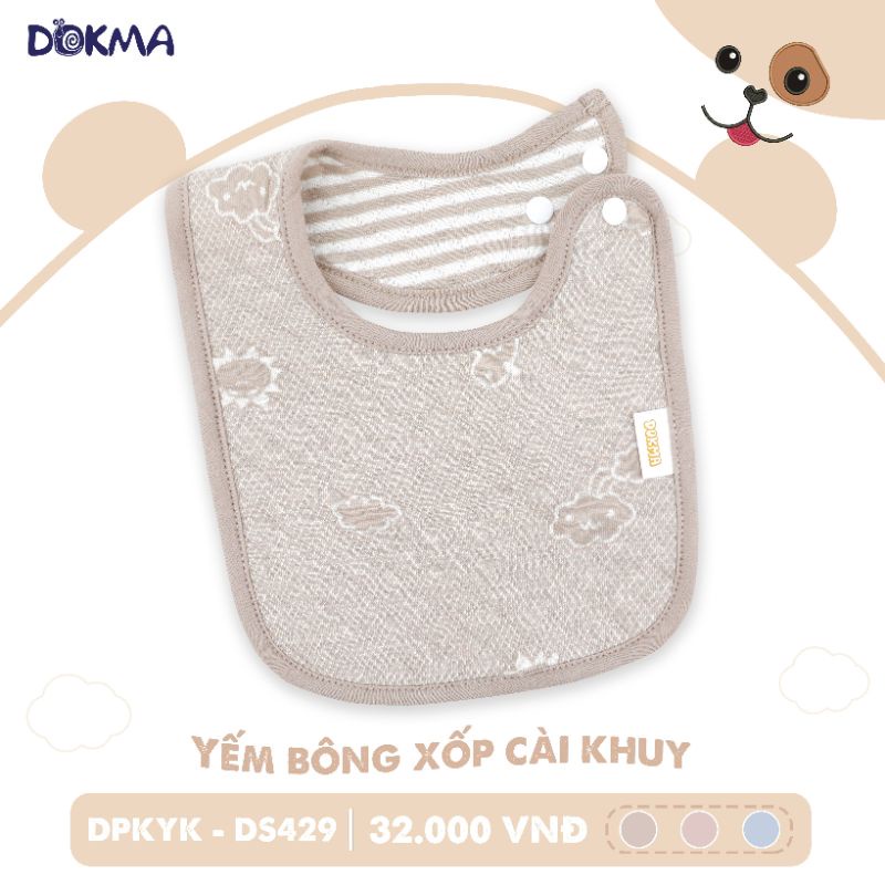 Yếm bông xốp cài khuy Dokma DS429
