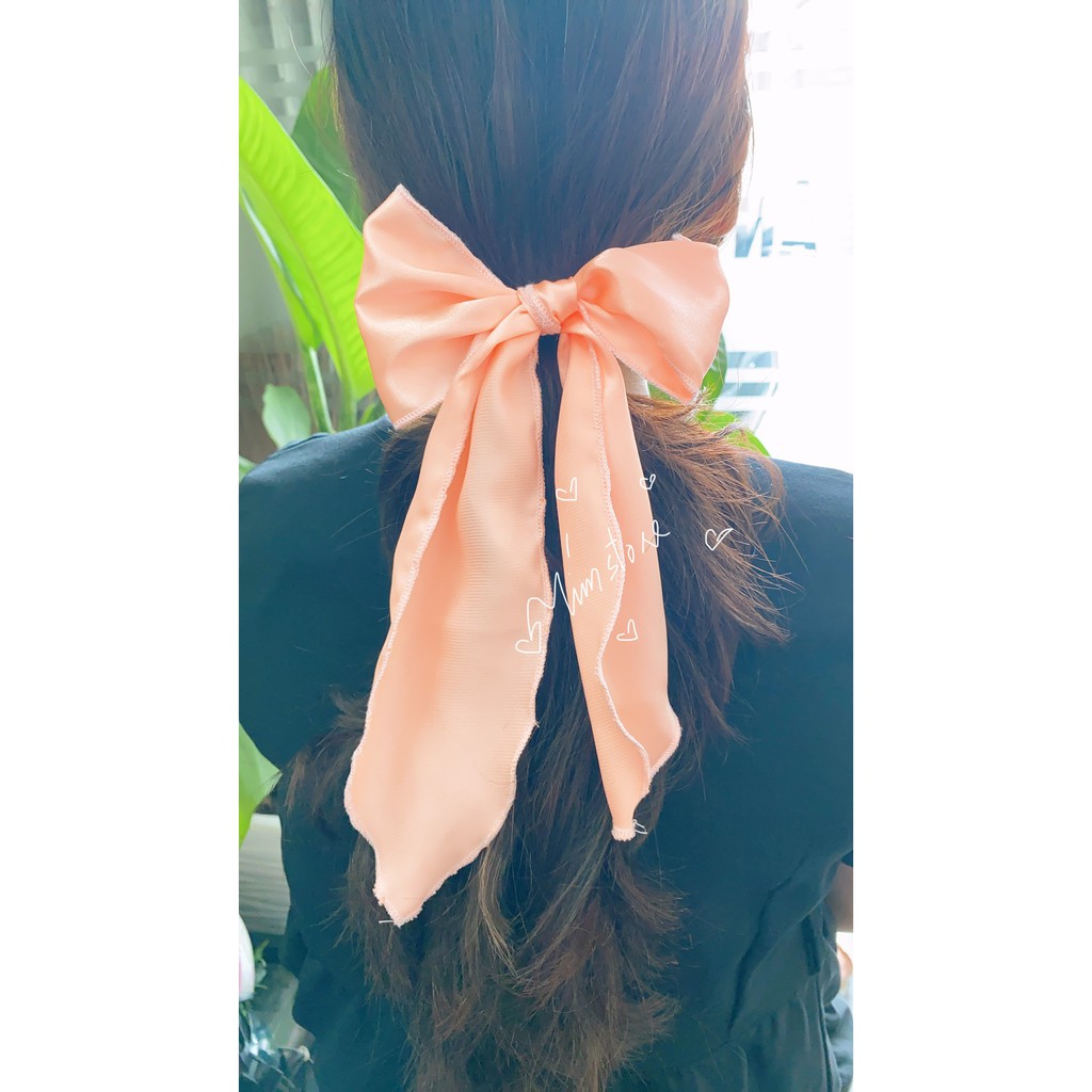 CỘT TÓC NƠ TIỂU THƯ SATIN BÓNG NHIỀU MÀU - SCRUNCHIES HOT TREND GIÁ RẺ