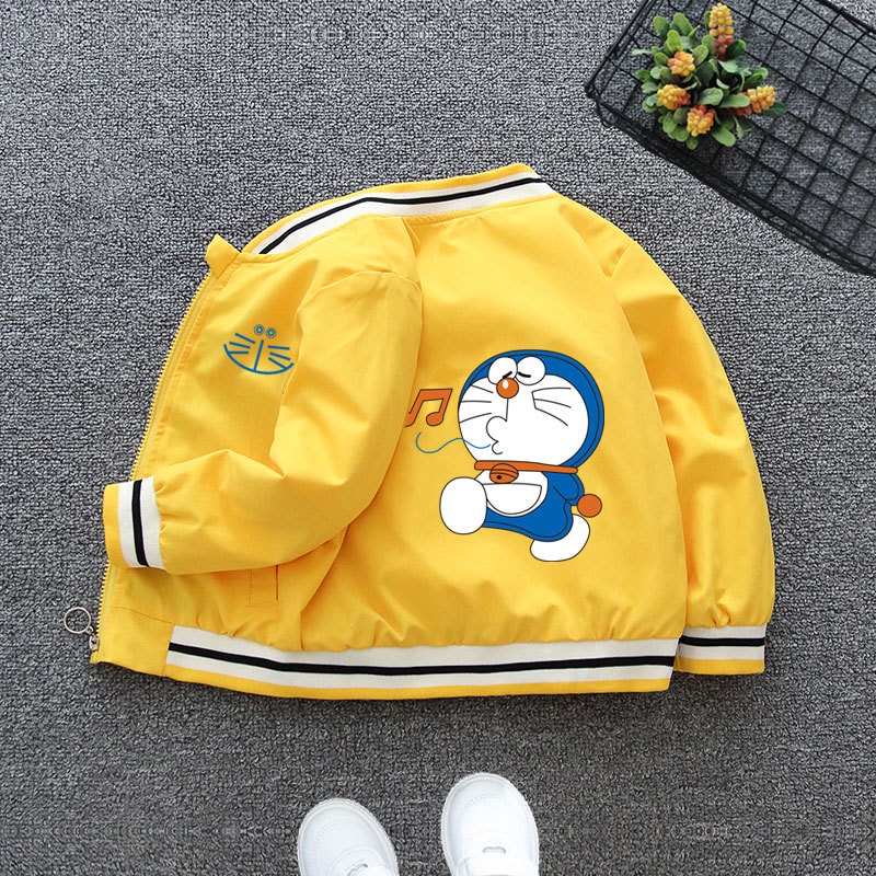 Áo Khoác Chống Gió In Hình Doraemon Thời Trang Mùa Thu 2022 Cho Bé