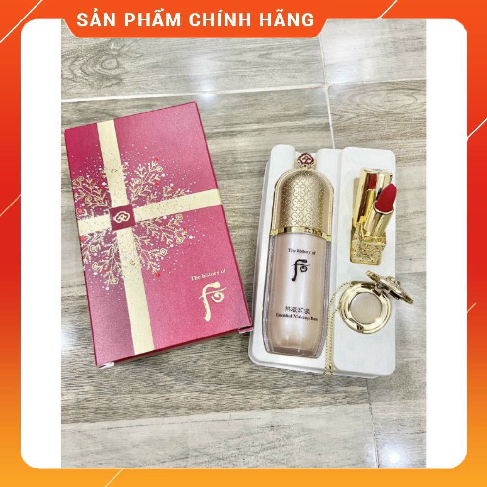 Set kem lót trang điểm Whoo tặng 2 son - Whoo Mi Essential Makeup Base cho da mỏng mịn lộng lẫy