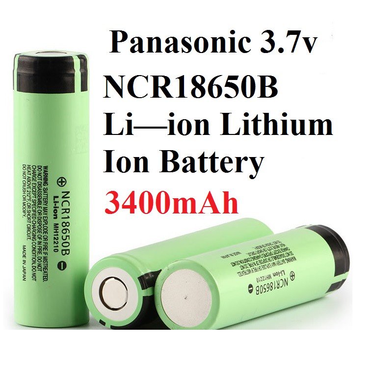 Pin sạc 18650 3.7v 3400mAh Panasonic NCR18650B Li-Ion Dùng Cho Pin Sạc Dự Phòng, Pin Laptop, Micro, Đèn Pin Pin mới 100%