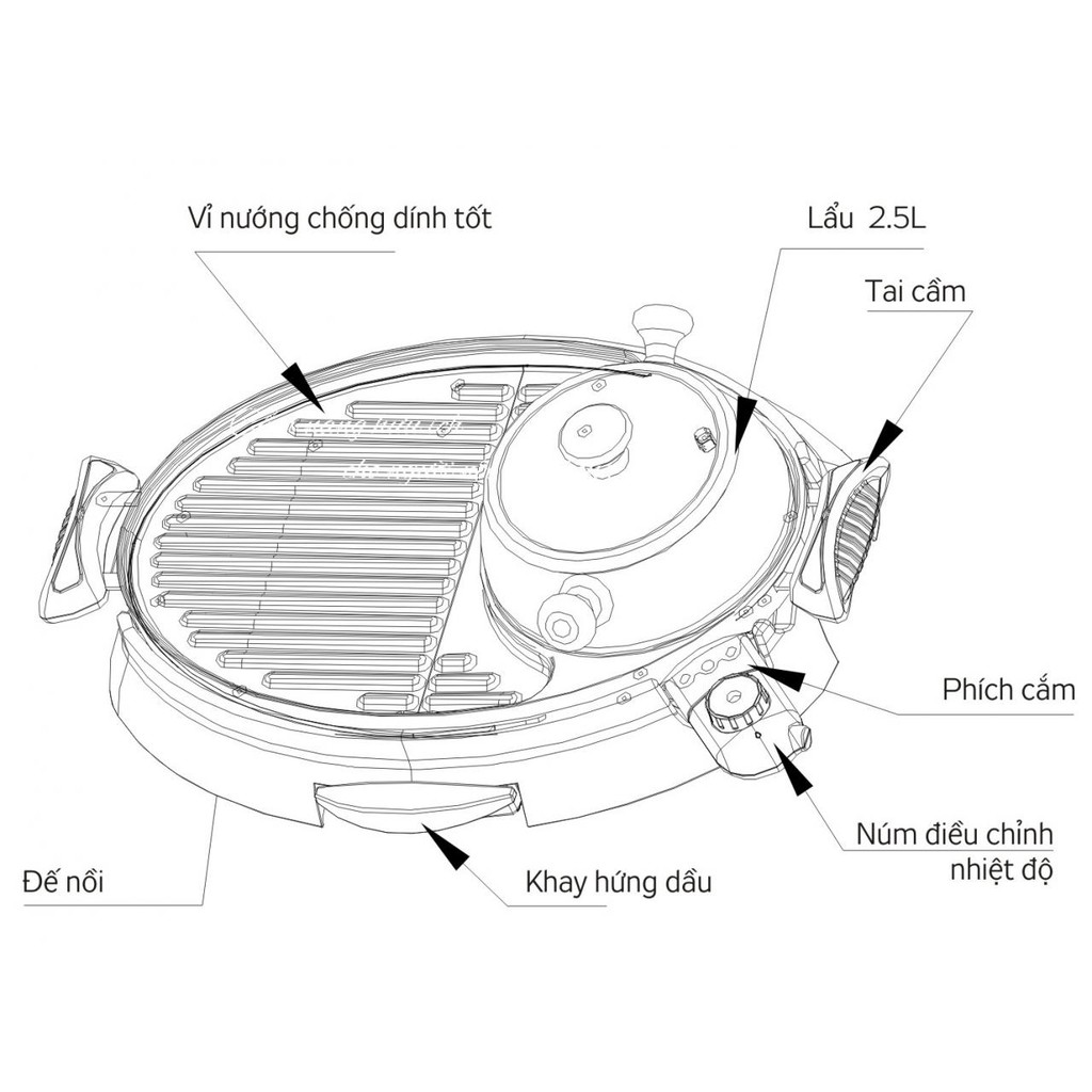 Lẩu nướng đa năng Kangaroo KG95N