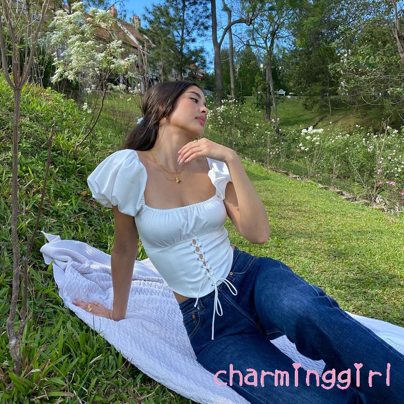 Áo Nữ Tay Dài Phối Ren Thời Trang Quyến Rũ