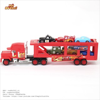 Bộ Đồ Chơi Mô Hình Xe Tải Đồ Chơi Mack Lightning Mcqueen King Jackson Chở Xe Con Mcqueen