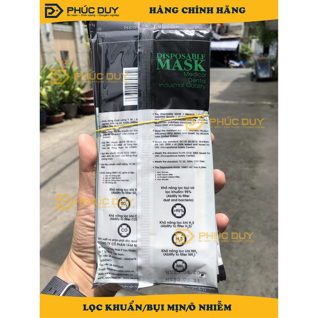 KHẨU TRANG NEOMASK THAN HOẠT TÍNH  DM01 CHÍNH HÃNG