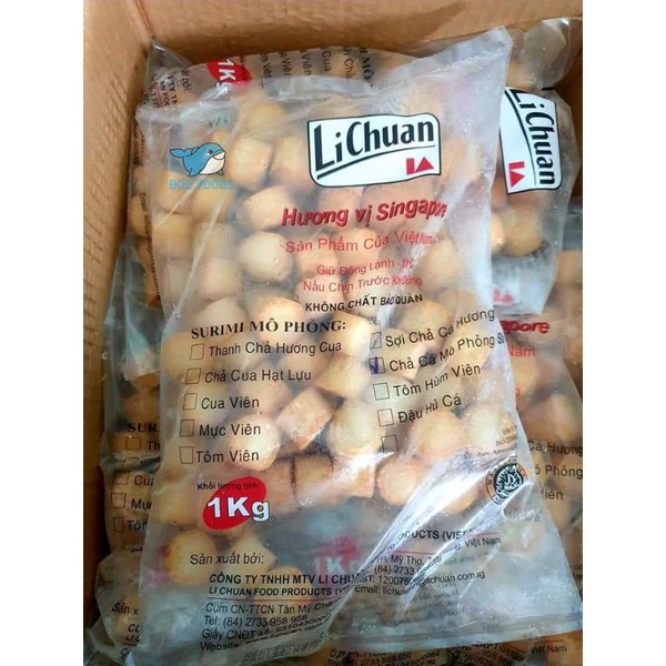 Gói 500gr Surimi Cồi Sò Điệp Lichuan dai ngon ngọt