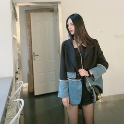 (Hàng Đẹp)Ảnh thật 4 hình cuối-2W99.Áo blazer kiểu mới phối denim chanh xả | BigBuy360 - bigbuy360.vn