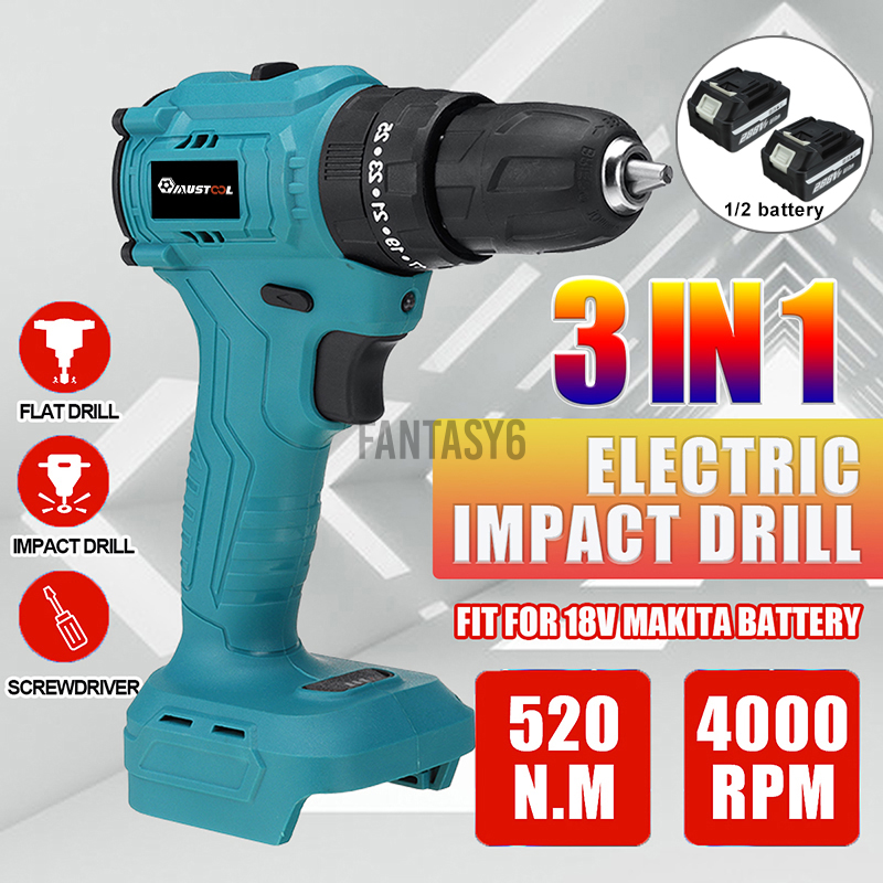 Máy Khoan Không Dây 3 / 8 '' 520n.m Cho Pin Makita