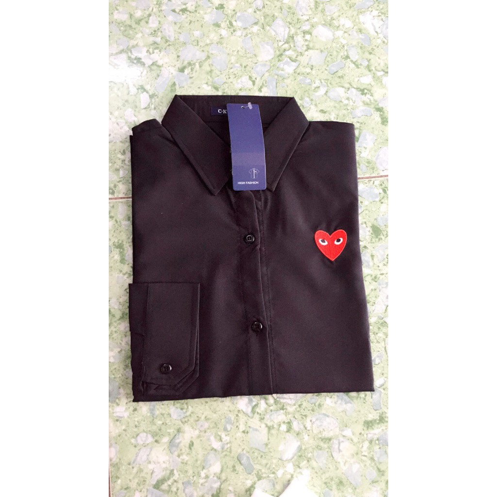 Áo sơ mi thêu tim cực hot kèm ảnh thật ATT661 (sỉ 60k) đảm bảo chất lượng | BigBuy360 - bigbuy360.vn