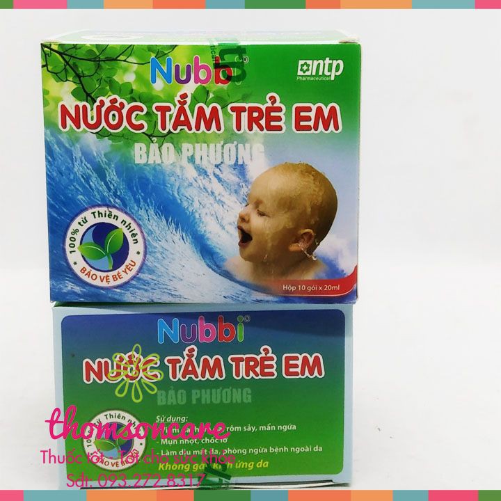 Nước tắm từ thảo dược cho trẻ em Bảo Phương Nubi - Giảm hăm da, mụn nhọt, rôm suy, mẩn ngứa thành phần từ mướp đắng