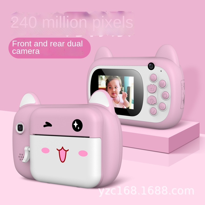 ✨Cổ Phiếu Sẵn Sàng✨ Máy Ảnh Kỹ Thuật Số Polaroid Kỹ Thuật Số Mini In Ảnh HD Dành Cho Trẻ Em P1 WiFi