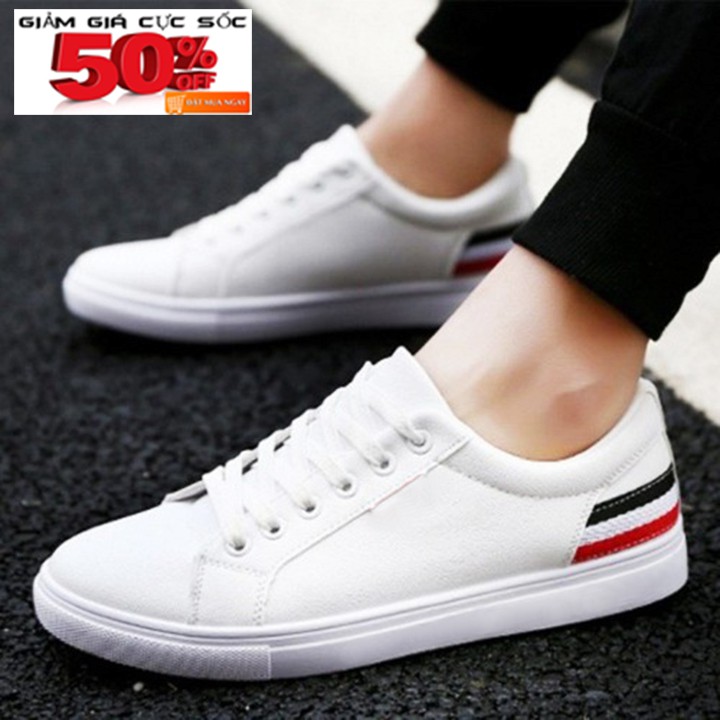 FREESHIP ĐƠN [99K] Giày trắng nam thời trang cao cấp + Tặng tất lửa cổ ngắn | BigBuy360 - bigbuy360.vn