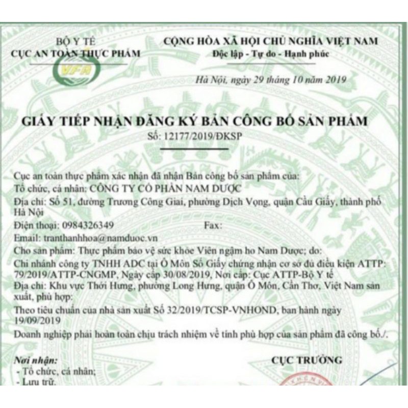 VIÊN NGẬM HO NAM DƯỢC – Hỗ Trợ Giảm Cơn Ho, Bổ Phổi, Tiêu Đờm, Vi.êm Phế Quản