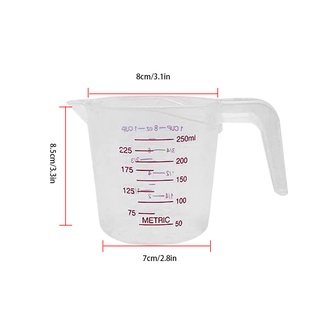 [CHOO] Mesauring Cup Transparent Baking Scale Container Plastic Washable Measuring Accessory for Kitchen