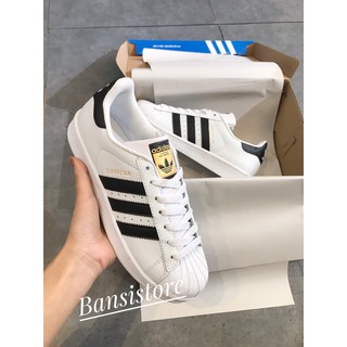 Giầy super star kẻ đen uzu