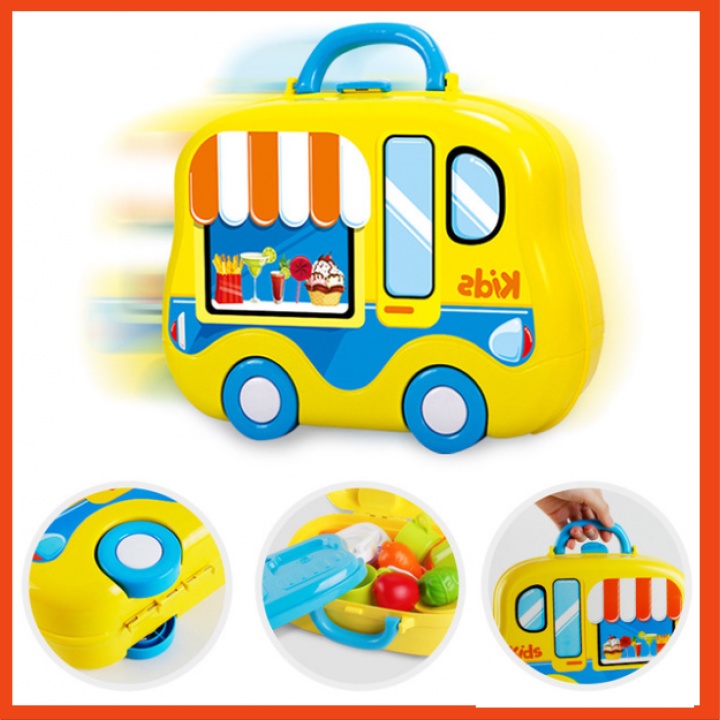 Đồ chơi nấu ăn hình vali ô tô cho bé