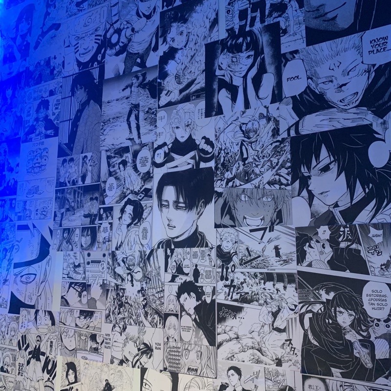 MANGA WALL combo 50 tờ dán tường trang trí phòng || In hình và poster theo yêu cầu