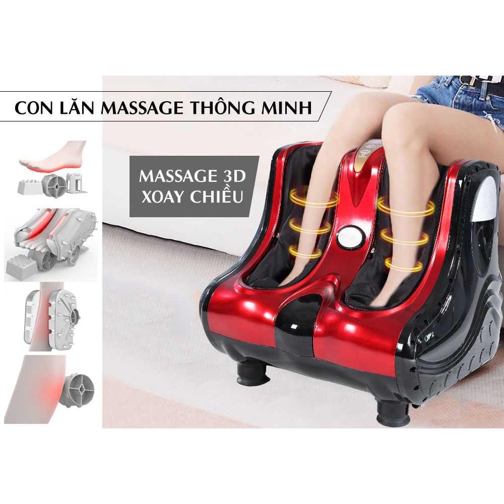 Máy massage chân, máy mát xa chân cao cấp massage bấm huyệt từ bắp chân tới lòng bàn chân Bảo hành 2 năm lỗi 1 đổi 1