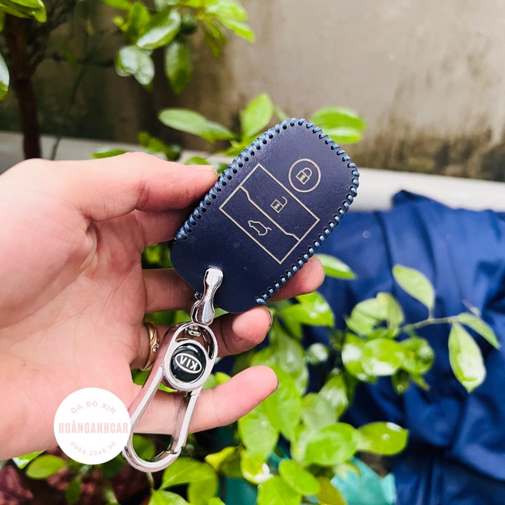 Bao da móc khoá bọc ốp chìa khoá Smartkey KIA CERATO, K3 , SELTOS, Moning, Soluto, Rondo, Sorento nhiều màu
