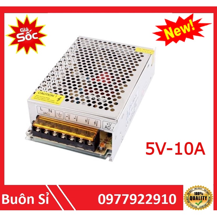 Nguồn tổ ong, nguồn 5V/10A chuyên dùng cho camera, đèn LED, máy bơm mini