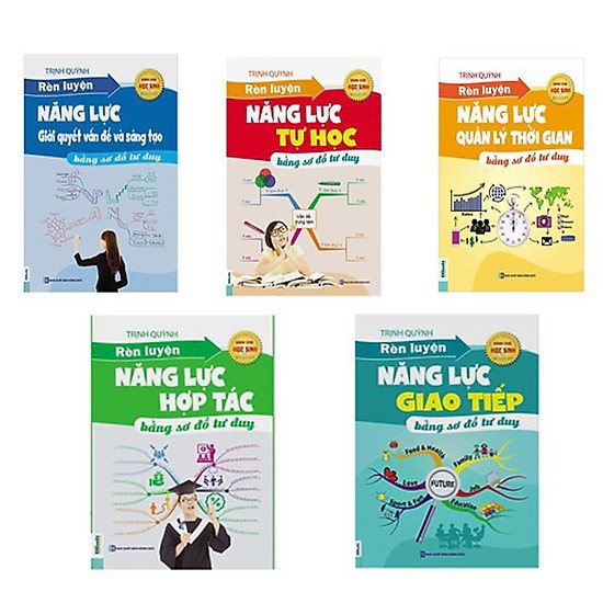 Combo 5 cuốn Sách Kỹ Năng: Rèn Luyện Năng Lực + Tự Học + sáng tạo + Hợp Tác +  Giao Tiếp + quản lí thời gian