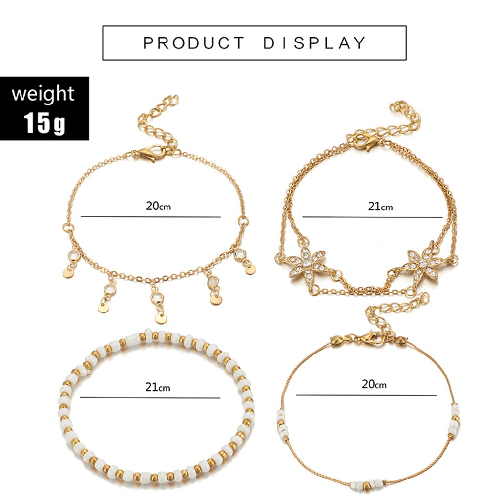 Lắc Chân Kim Loại Nhiều Lớp Phong Cách Bohemian | BigBuy360 - bigbuy360.vn