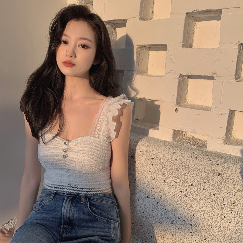 Áo Nữ Không Tay Phối Ren Thời Trang Hè 2021 | BigBuy360 - bigbuy360.vn