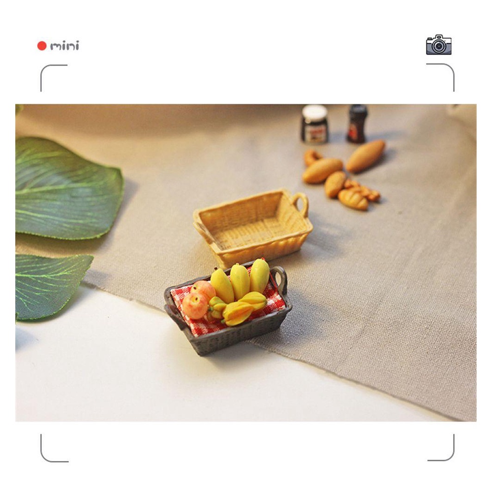RAINBOW Giỏ Đựng Thức Ăn Mini Dùng Để Trang Trí Nhà Búp Bê
