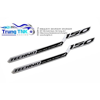 Tem chữ techno dán vario 150.