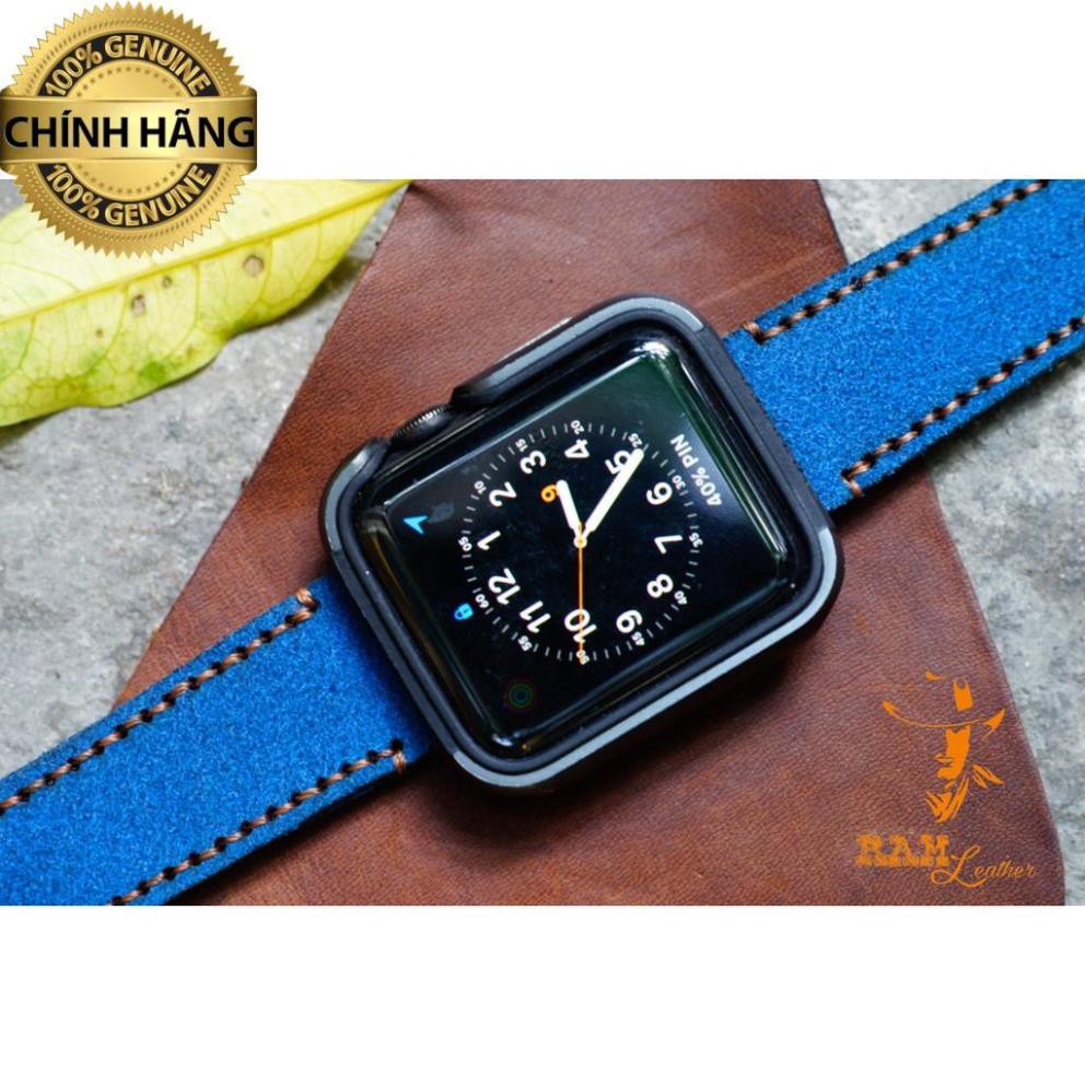 DÂY APPLE WATCH DA BÒ XANH COBAN CỰC ĐẸP- ĐỦ SIZE 20MM , 22MM, APPLE WATCH-CHÍNH HÀNG RAM LEATHER .