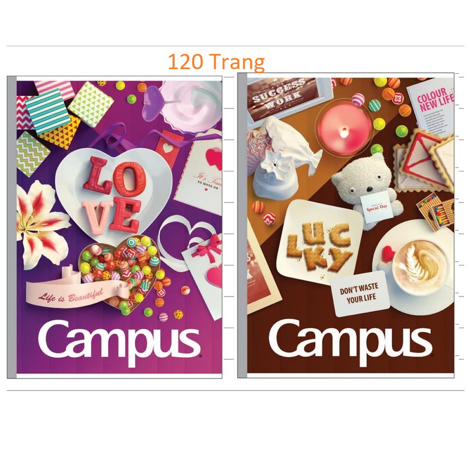 Vở CAMPUS kẻ ngang 80, 120, 200 tr GIFT, tập kẻ ngang GIFT - Cho bé học vui