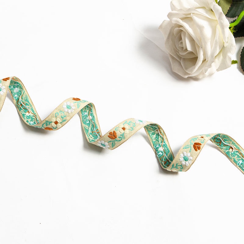 Dây Ren Ruy Băng Thêu Hoa Hồng Dùng Trang Trí Cổ Áo diy