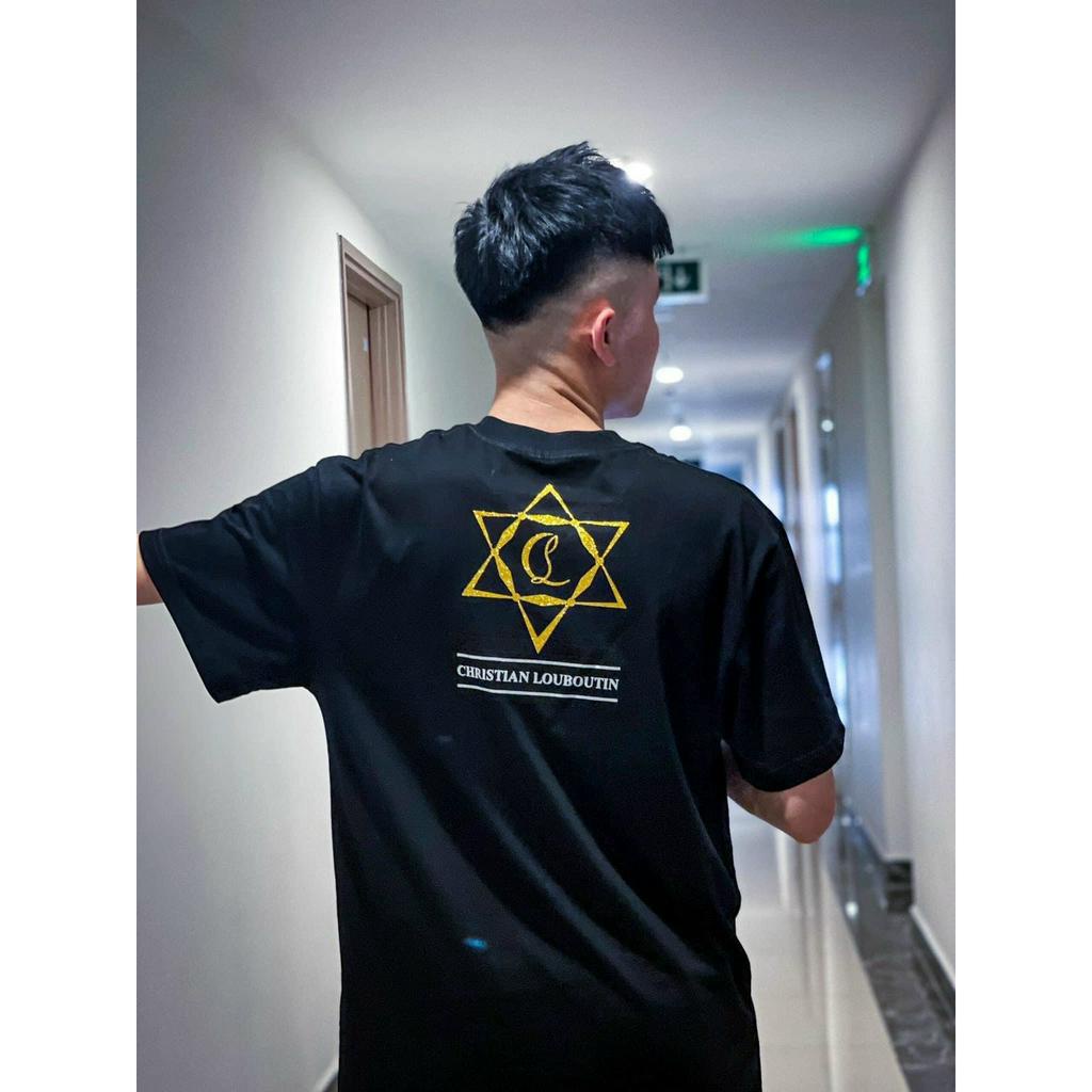 Áo Phông LBT Full Box Kim Tuyến Đôi Pha Màu Môi Vàng Trắng - Siêu Phẩm Chào Hè 2023 - Chất Cotton Co Giãn 4c