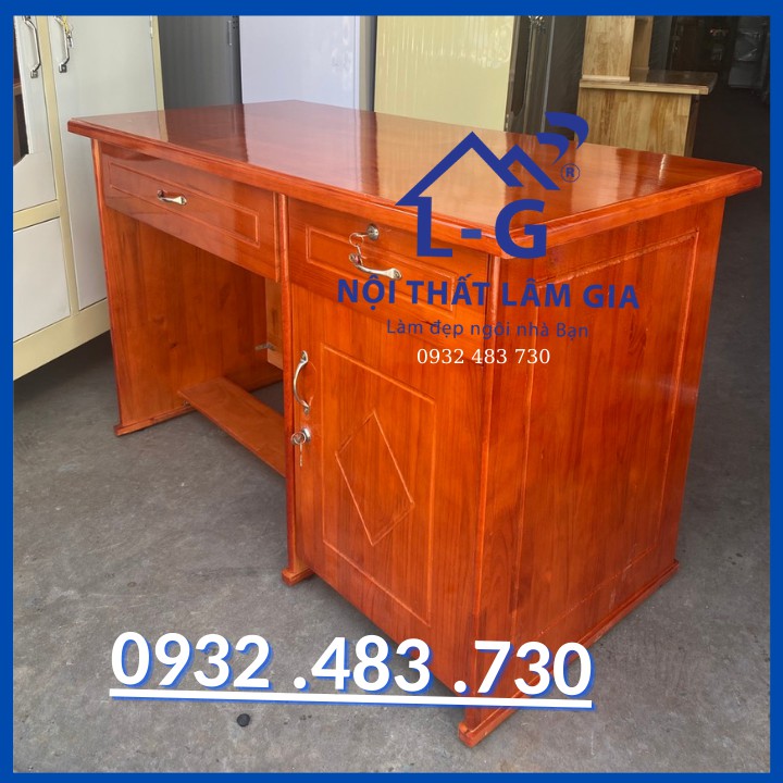 Bàn làm việc gỗ tự nhiên rộng 1m2x75x60 Bảo hành 2 năm