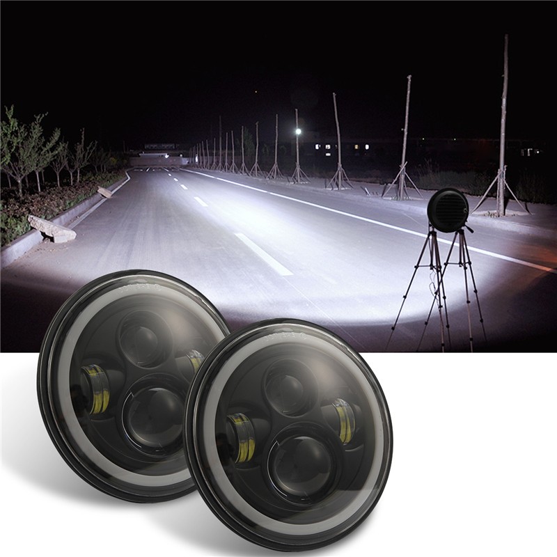 Đèn Pha Ô Tô 7inch H4 Led Drl 12v 24v Siêu Sáng