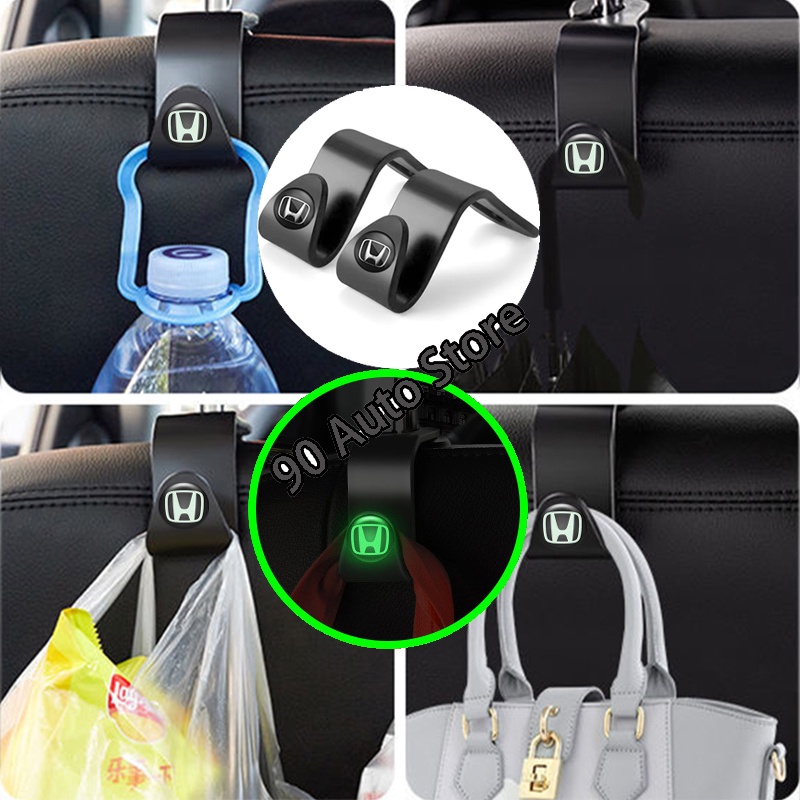 Móc Treo Đồ Gắn Lưng Ghế Xe Hơi Bằng ABS In Logo Xe Hơi Honda Civic City Odyssey Vezel Đa Năng Tiện Dụng